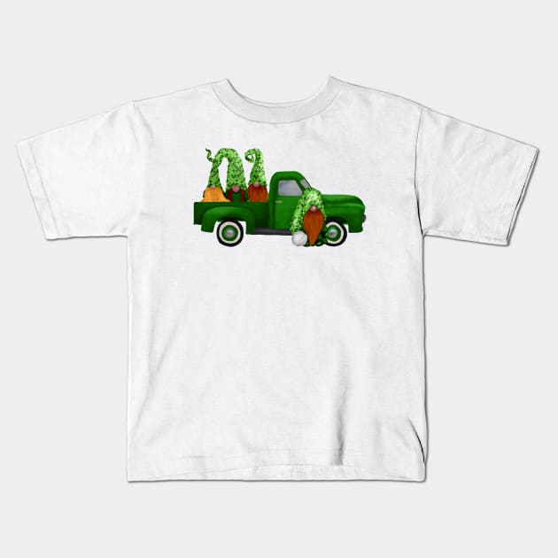 St Patrcks day gnomes Kids T-Shirt by CharlieCreates